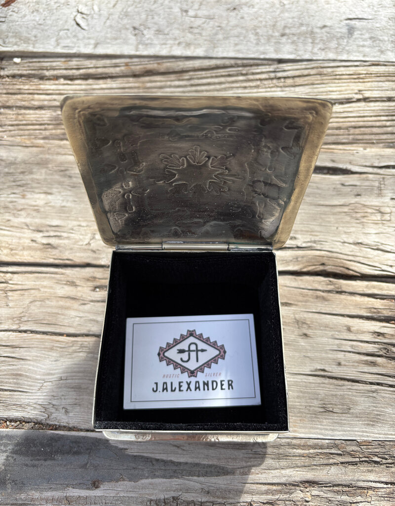 J. Alexander Small Stamped Box w/ Turquoise