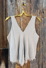 Milio Milano Milio Milano Cotton Gauze Tank Top Taupe