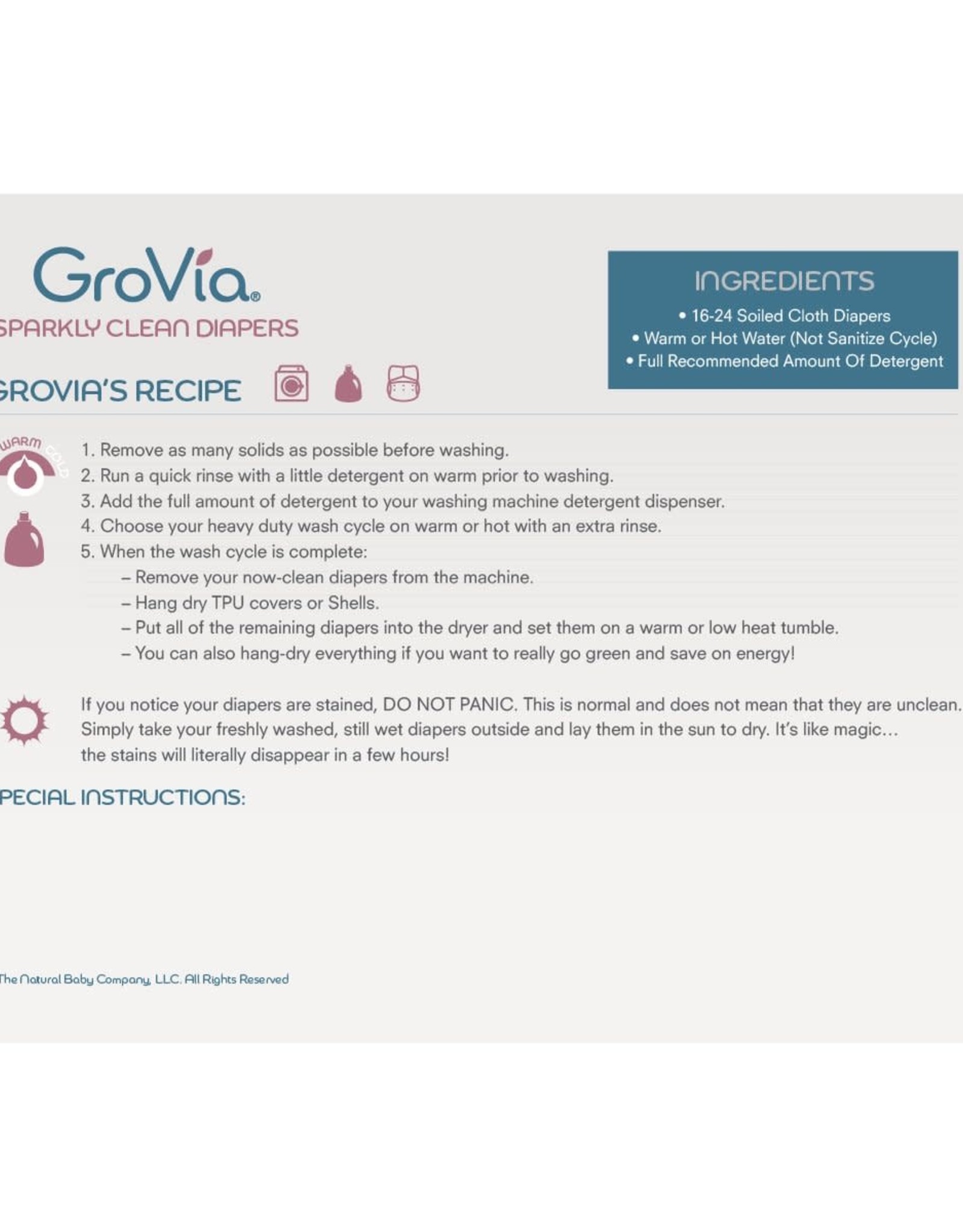 Grovia Laundry Recipe Magnet