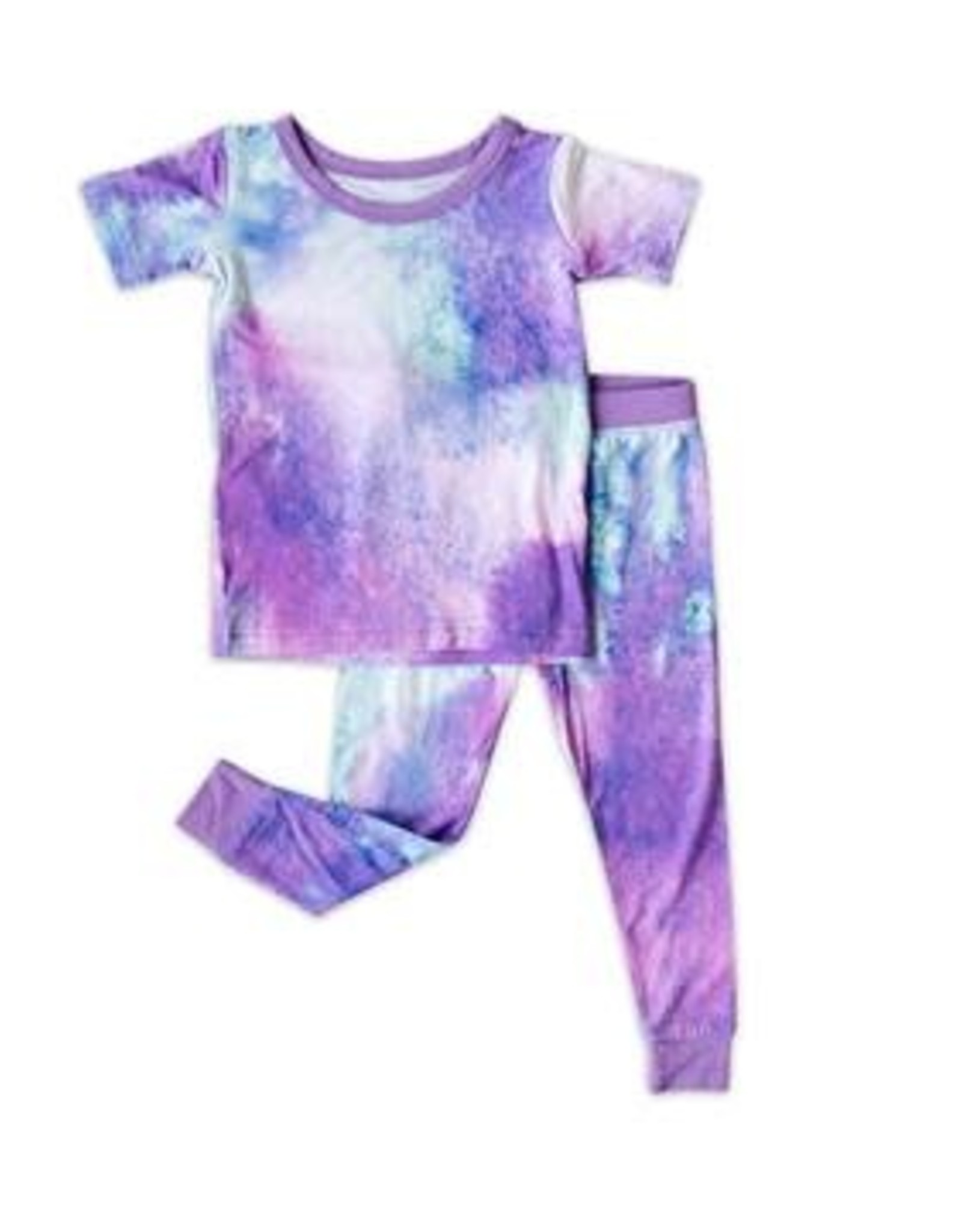 Little Sleepies purple peonies HTF bamboo two piece pajama set 12-18 months  - Girls one-pieces