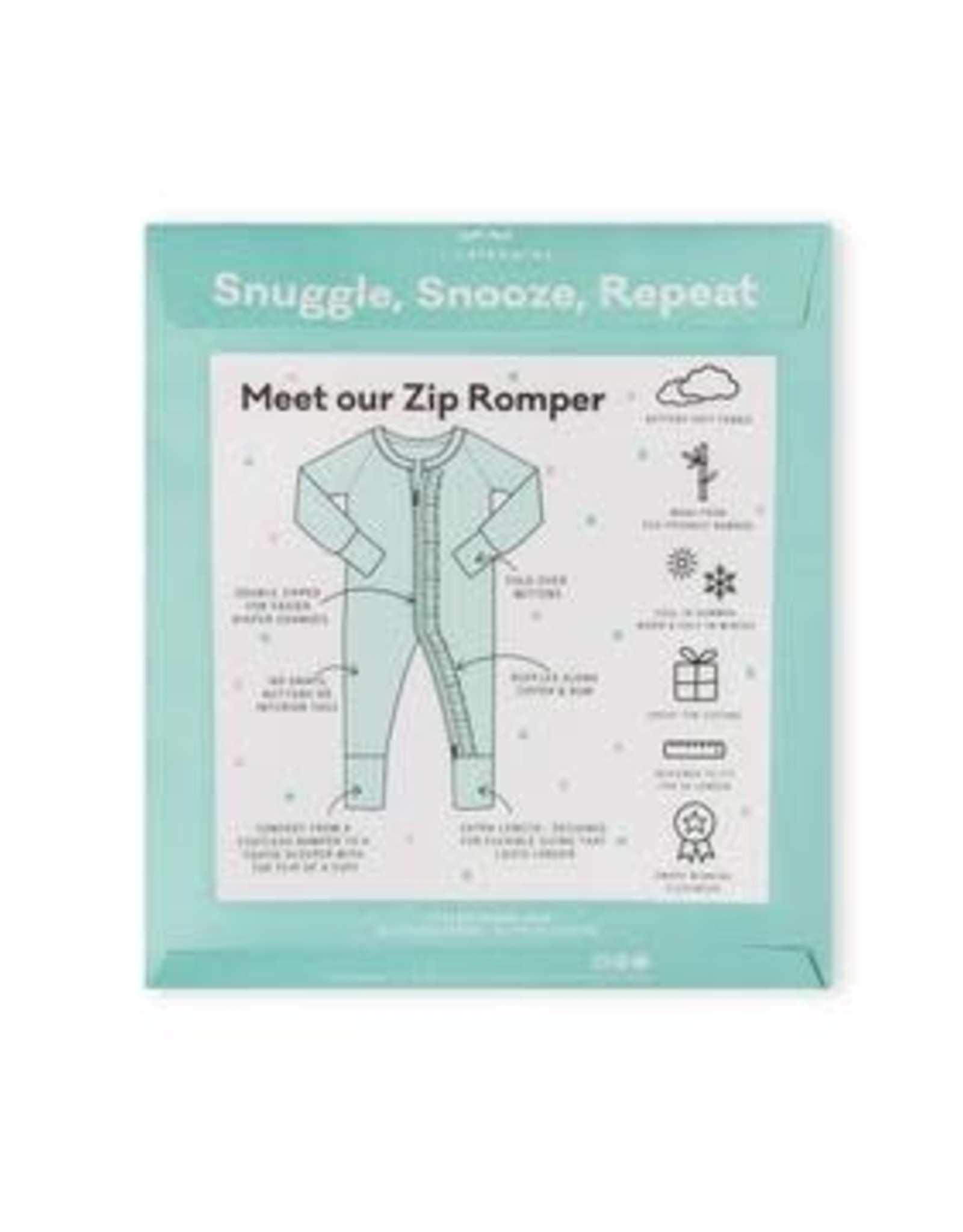 Solid Ruffle Bamboo Viscose Zip Romper Gift Set (2 pieces) - EcoBaby Gear