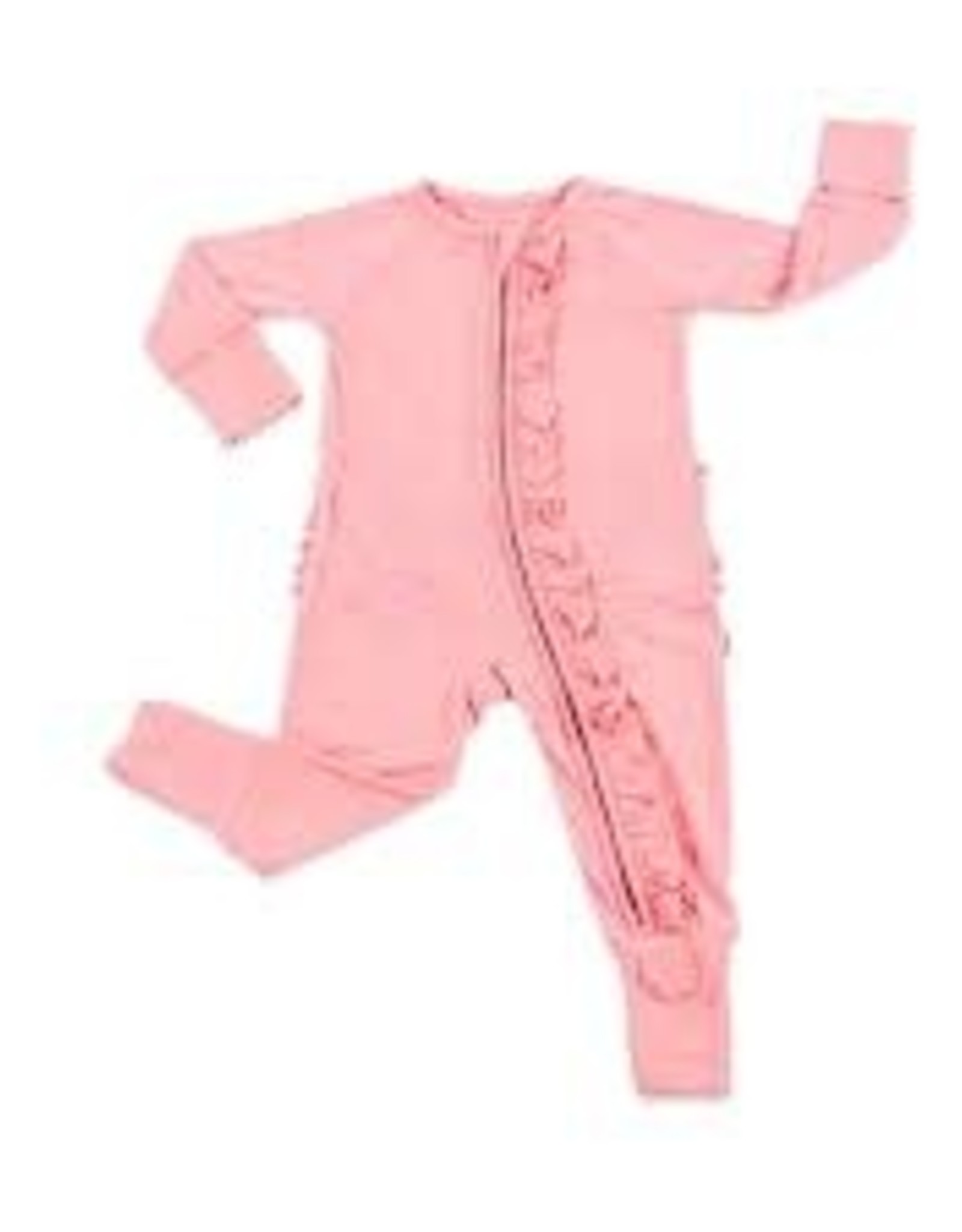 Solid Ruffle Bamboo Viscose Zip Romper Gift Set (2 pieces) - EcoBaby Gear