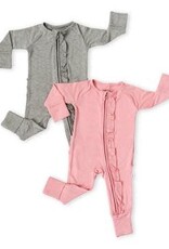 Littlesleepies Ruffle Bamboo Viscose Zip Romper