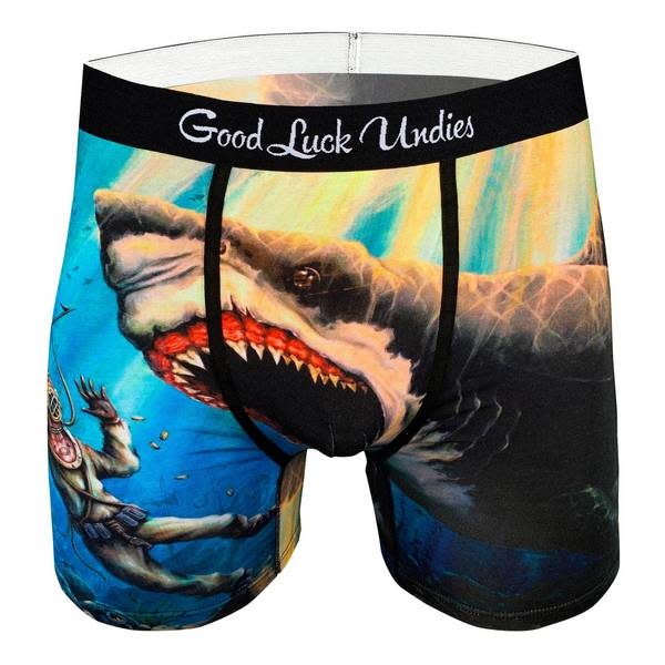 Good Luck Sock Mens Underwear: Shark Attack