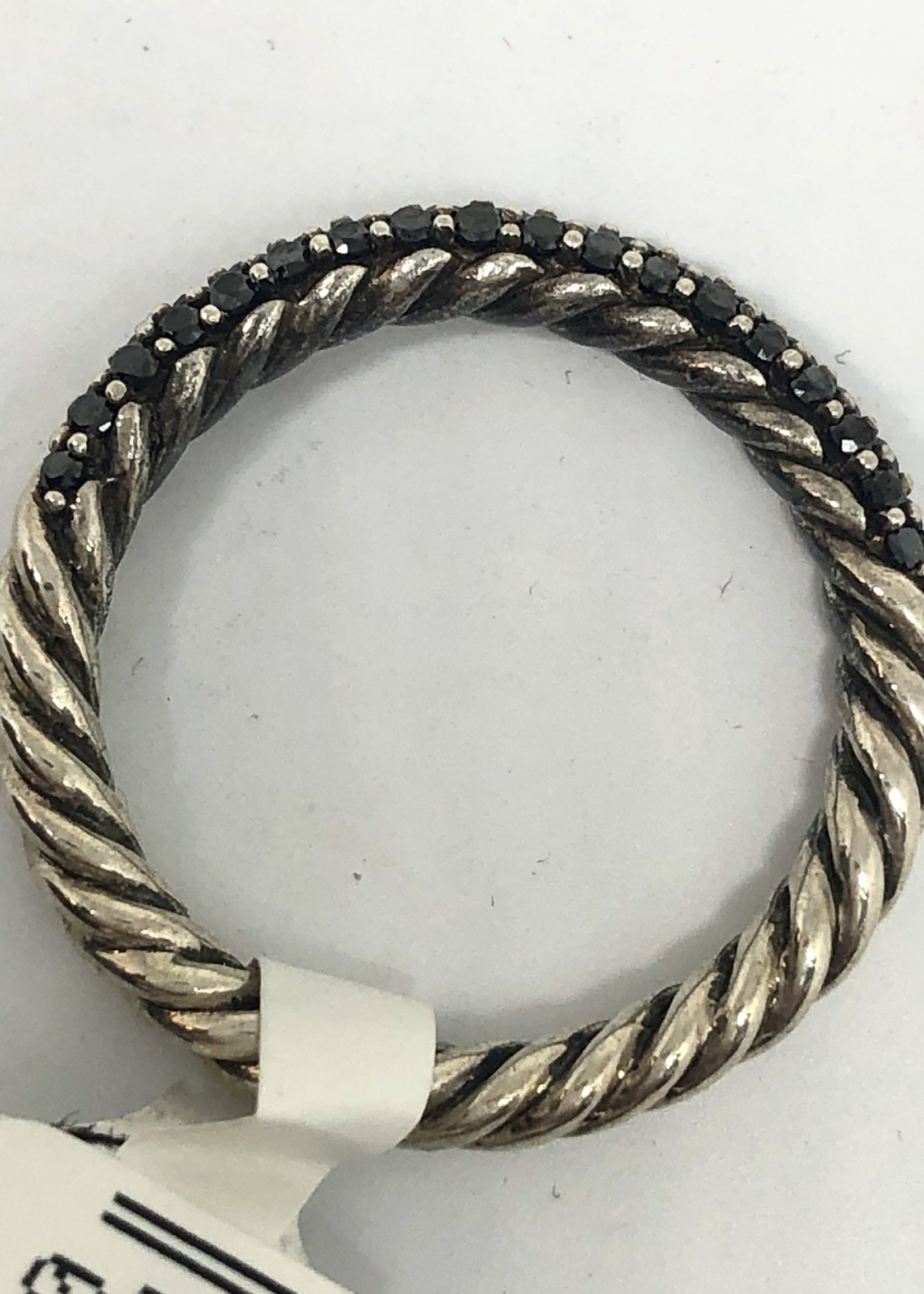 ADT-Sterl 3.1g D-.40tw Bl Dia Yurman Cable Band