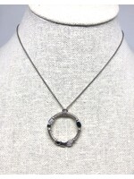 ARL-925 SS 7.5g Dia & Onyx David Yurman Necklace