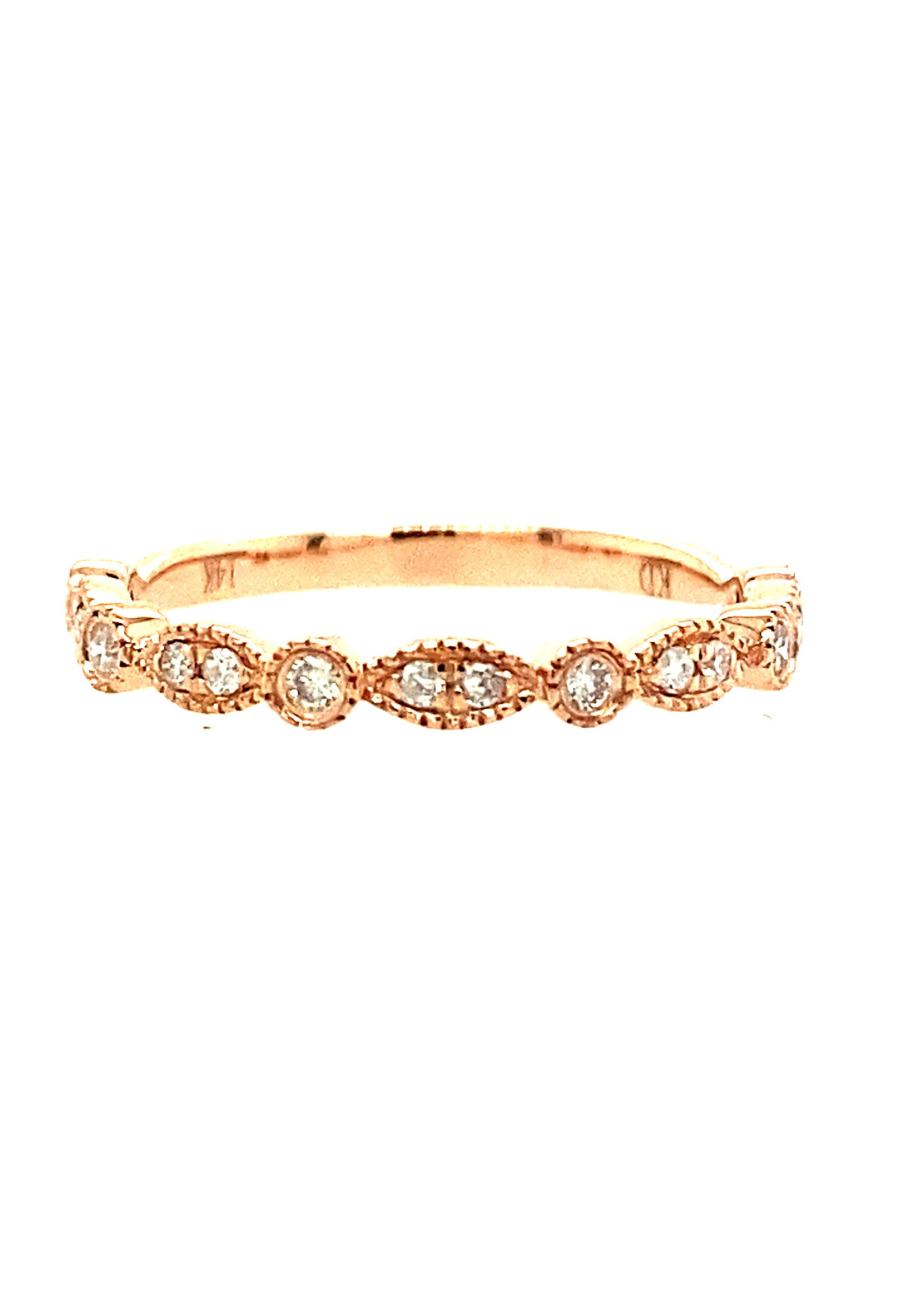 14K ROSE GOLD 0.16CTW DIAMOND STACKABLE BAND