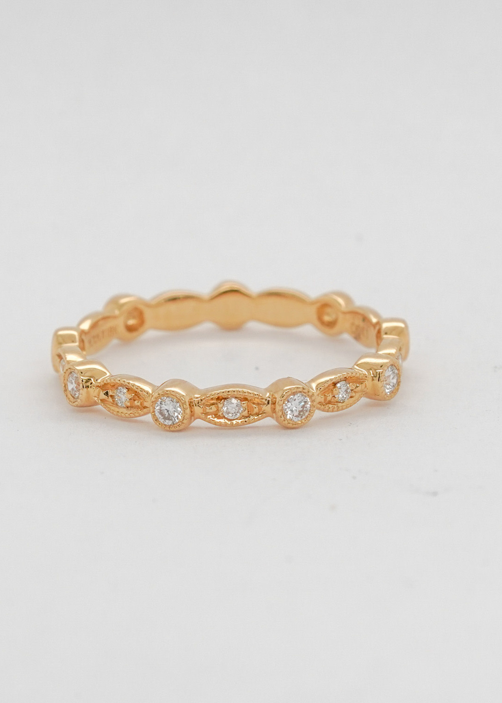18KY 2.07g .24ctw Diamond Stackable Band (size 6.5)