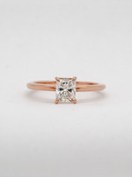 14KR 2.6g 1.00ctr I/SI1 GIA Radiant Diamond Solitaire Ring (size 7)