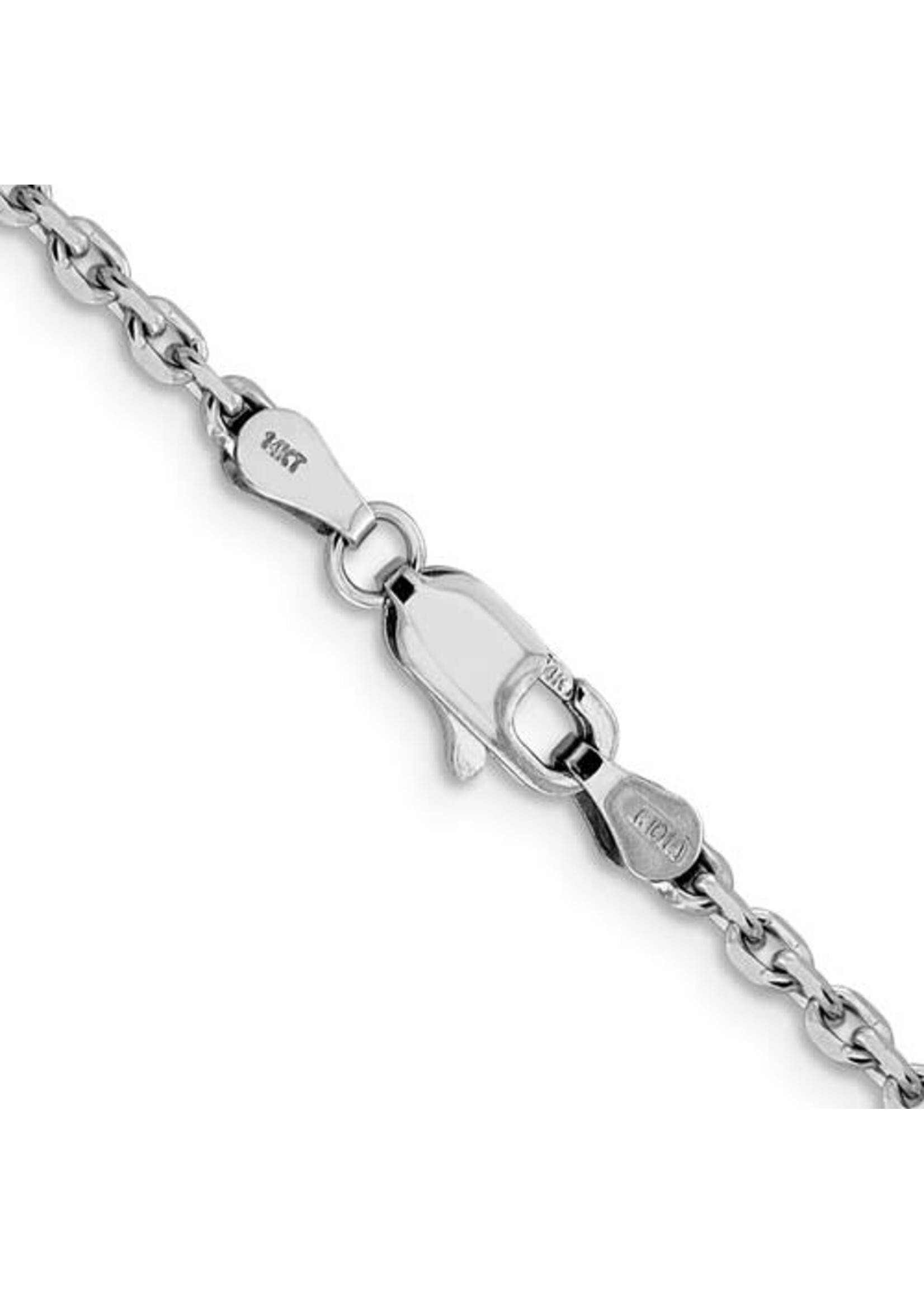 14KW 7.87g 2.10mm Diamond Cut Cable Chain 24"