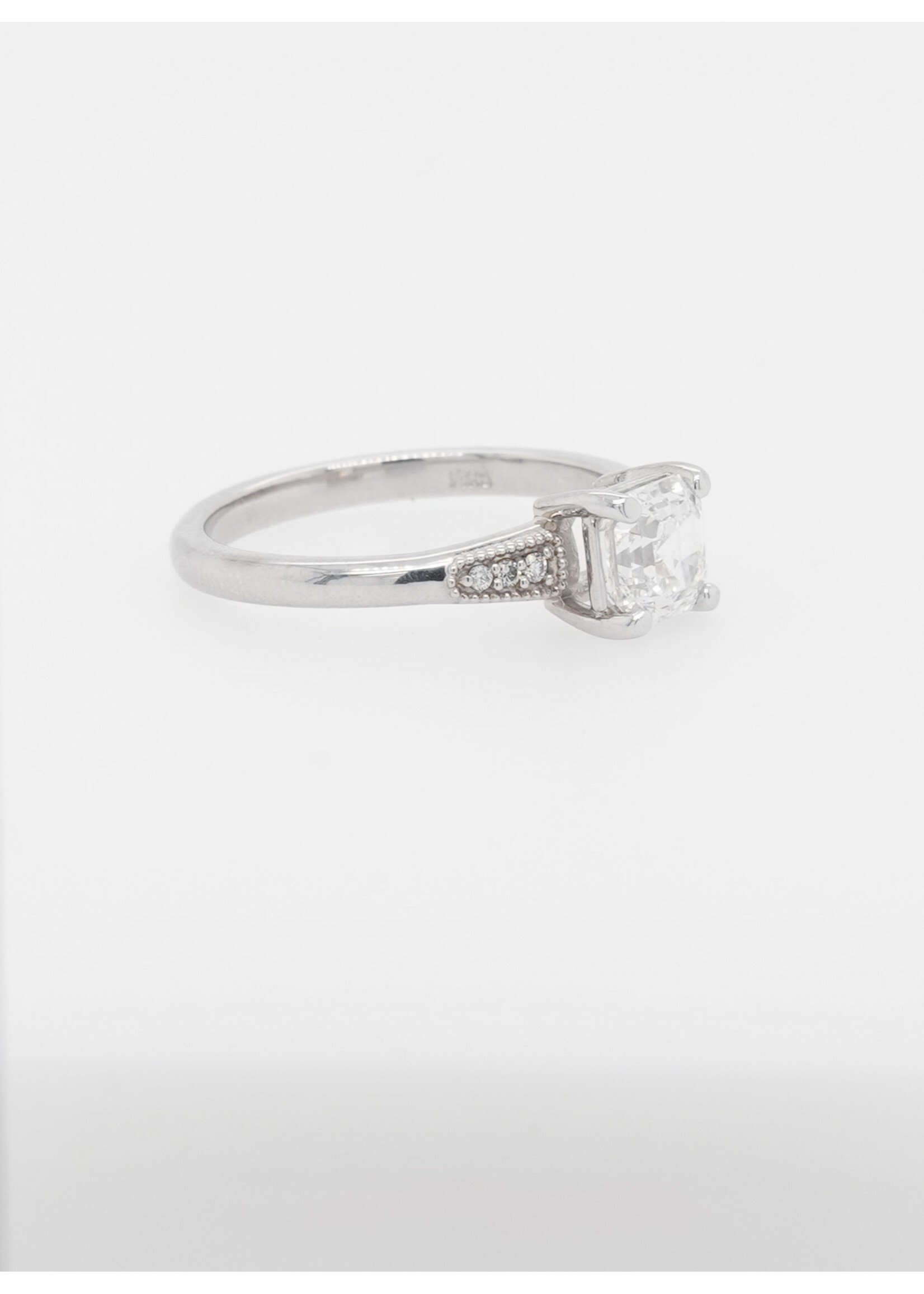 14KW 3.19g 1.20ctw (1.14ctr) F/VS1 GIA Asscher Cut Diamond Engagement Ring (size 6.34)