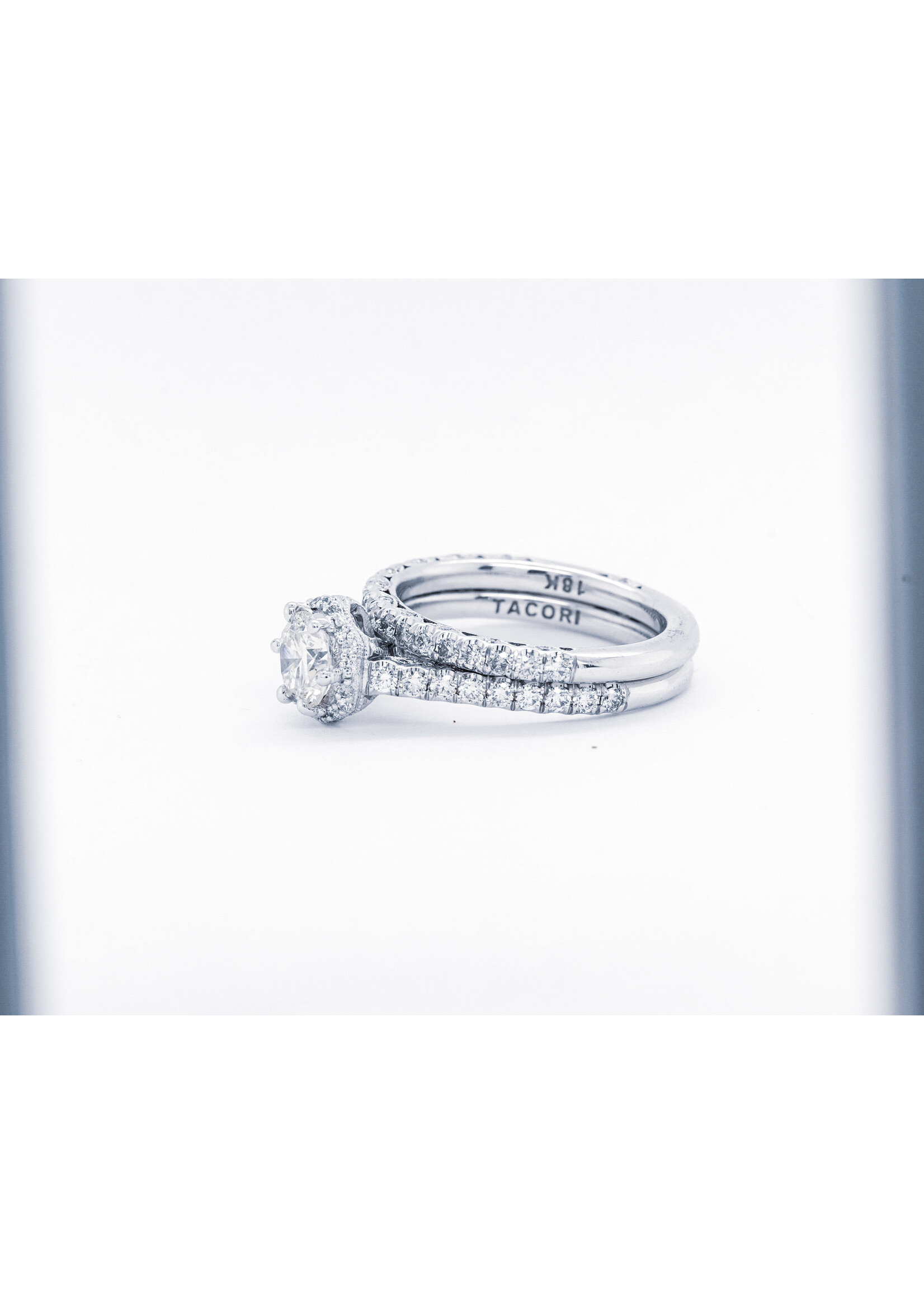 18KW 7g 1.80ctw (.74ctr) Tacori Engagement Ring (size 6)