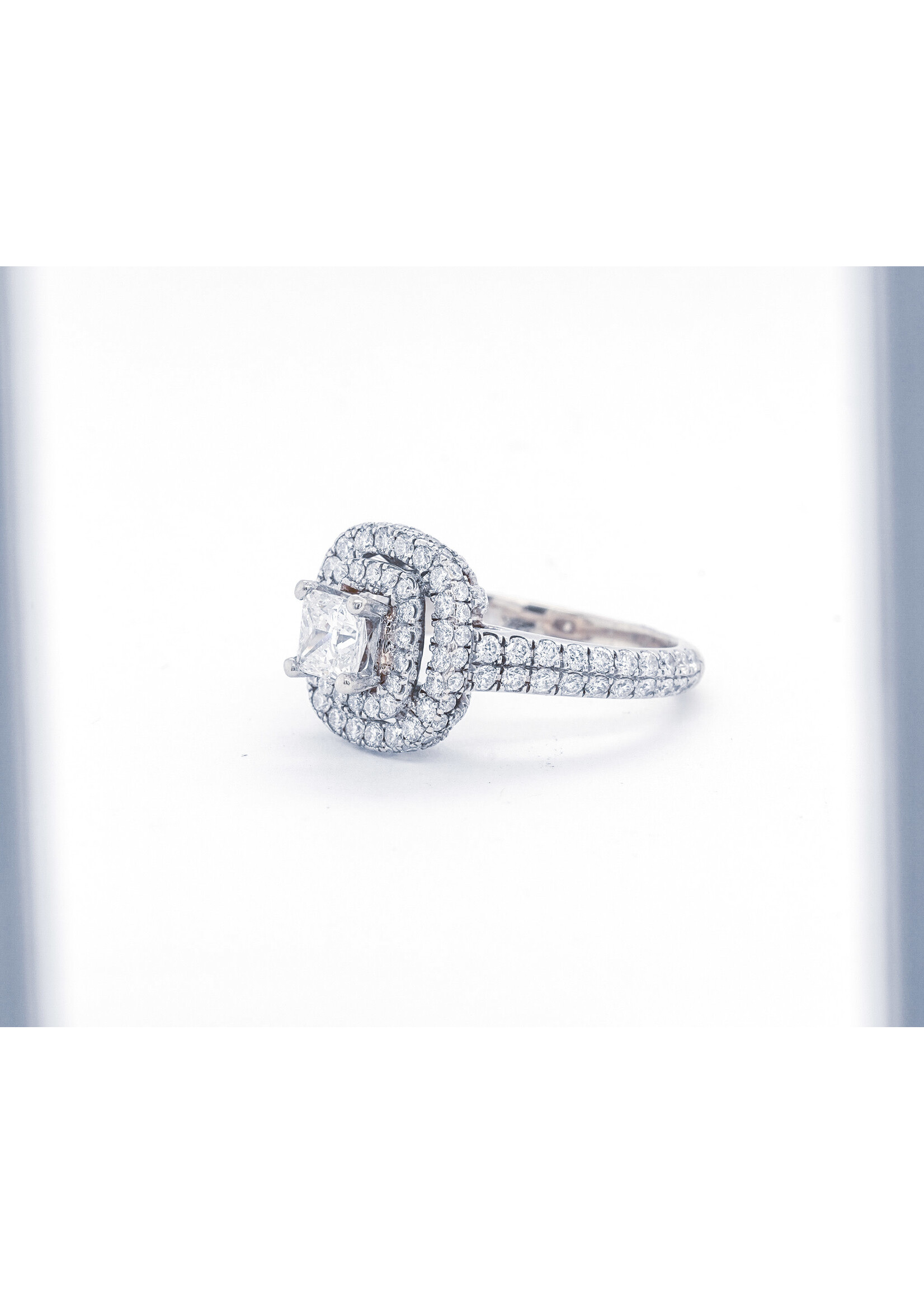 14KW 6.1g 2.22ctw (.72ctr) G/SI2 Princess Diamond Neil Lane Halo Engagement Ring (5.5)