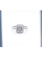 14KW 5.0g 1.84tw (1.02ctr) L/SI2 Diamond Halo Engagement Ring (size 6.75)