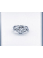 14KW 6.12TW 2.0TW (.50ctr) H/SI1 Neil Lane Round Diamond Halo Wedding Set (size 5)