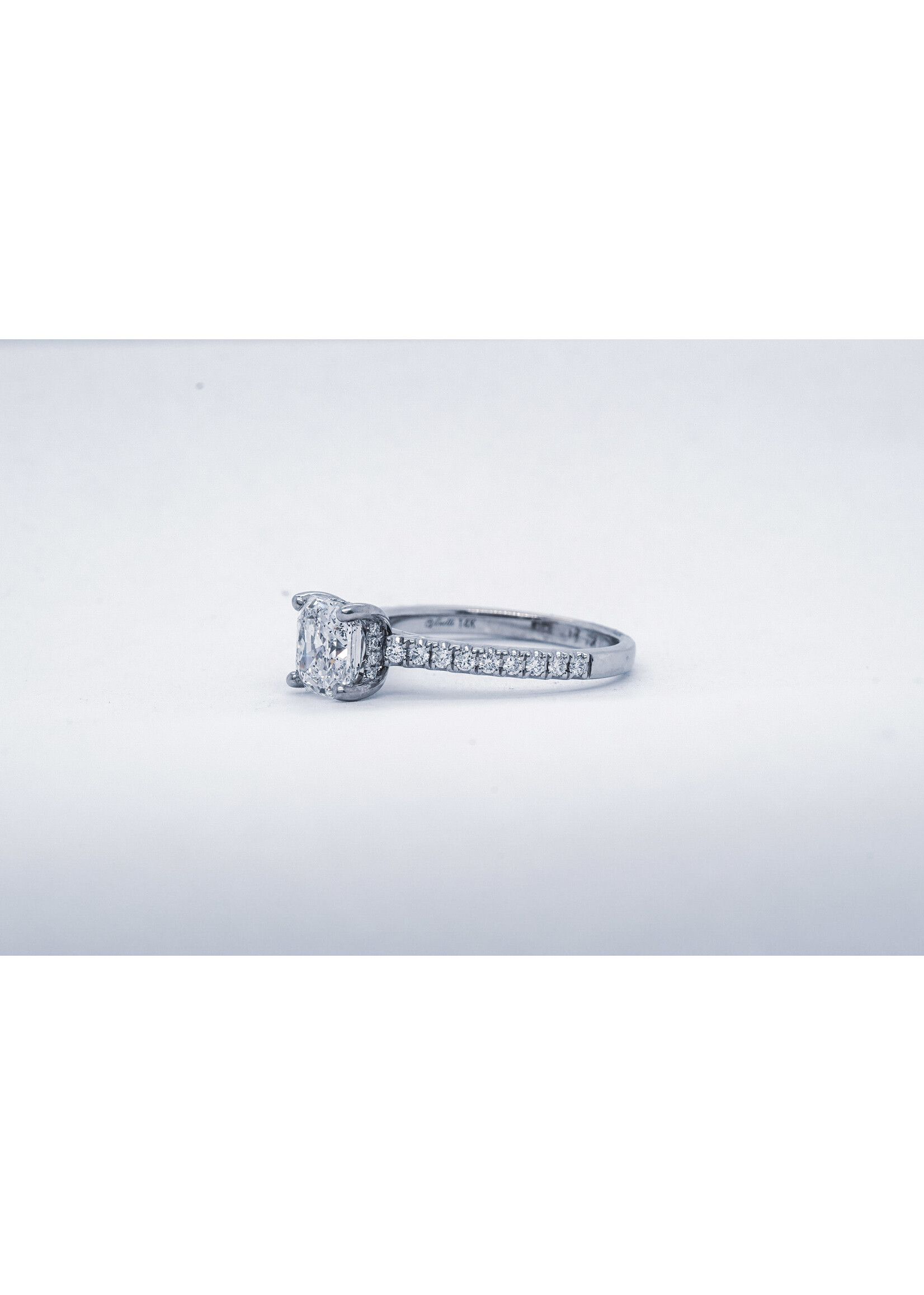 14KW 2.96g Venetti 1.81ctw (1.51ctr) Diamond Hidden Halo Engagement Ring (size 6.5)
