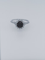14KW 2.6g 1.79ctw (1.33ctr) FR/I1 Round Diamond Halo Engagement Ring (Size 6.75)