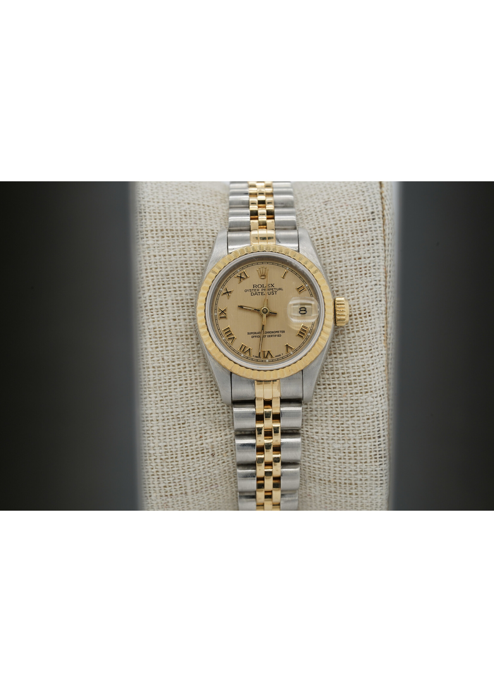 26mm Ladies Stainless/18KY Datejust Rolex Jubilee Band