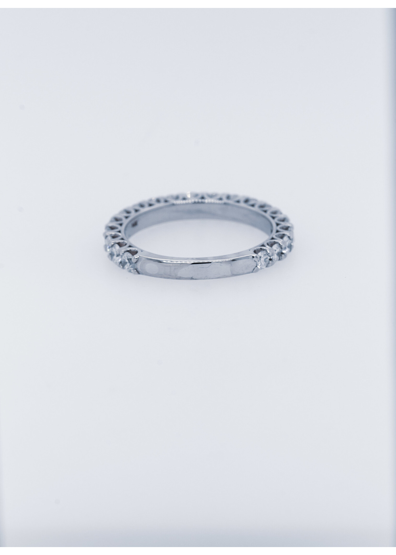 14KW 2.78g 1.00ctw Round Diamond Stackable Band (size 6)