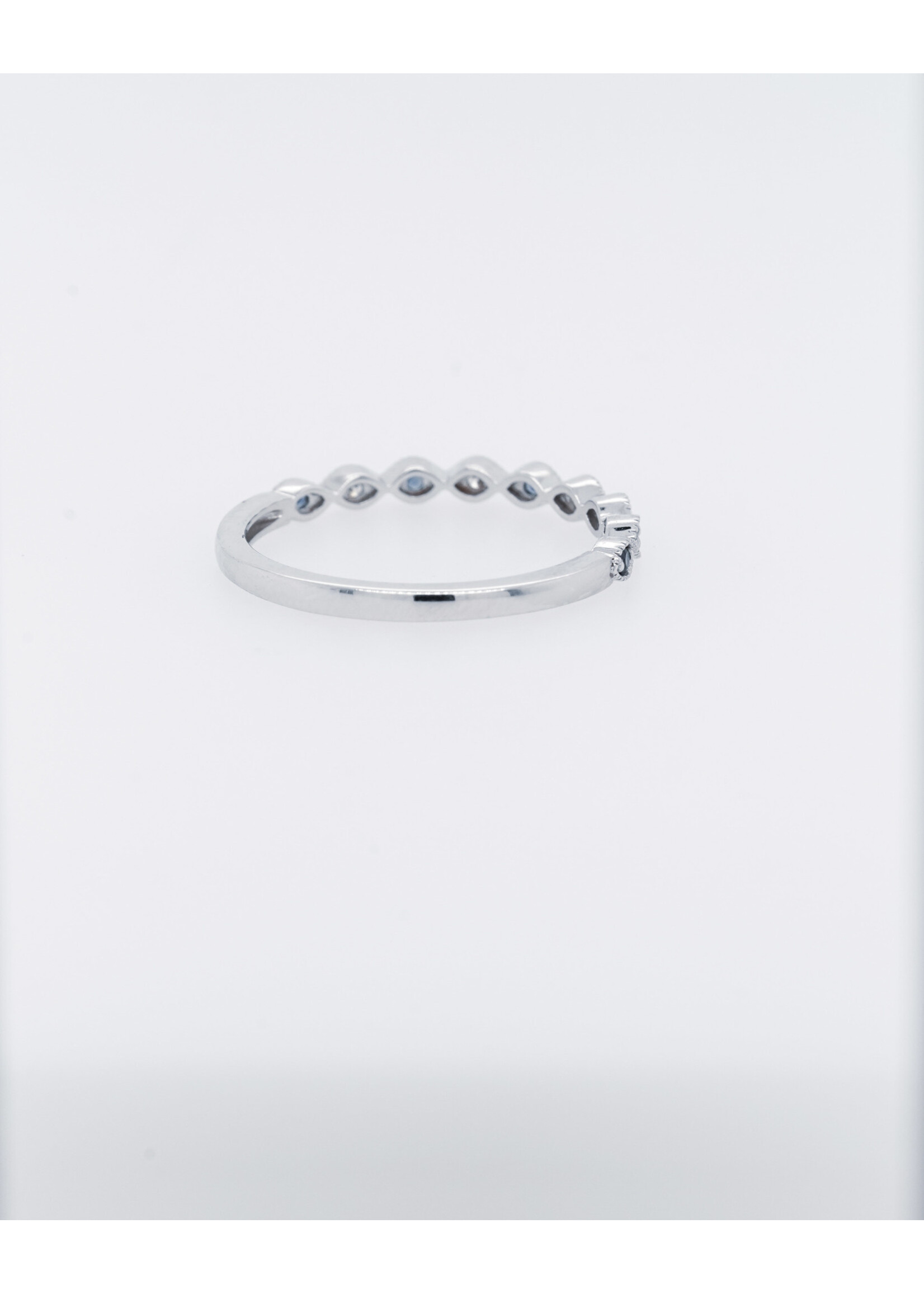 14KW 1.5g .18ctw Diamond & Sapphire Stackable Band (size 7)