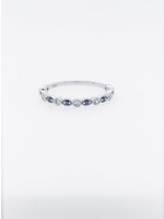 14KW 1.52g .20ctw Diamond & Sapphire Stackable Band (size 7)
