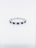 14KW 3.1g .61ctw Diamond & Sapphire Stackable Band (size 7)