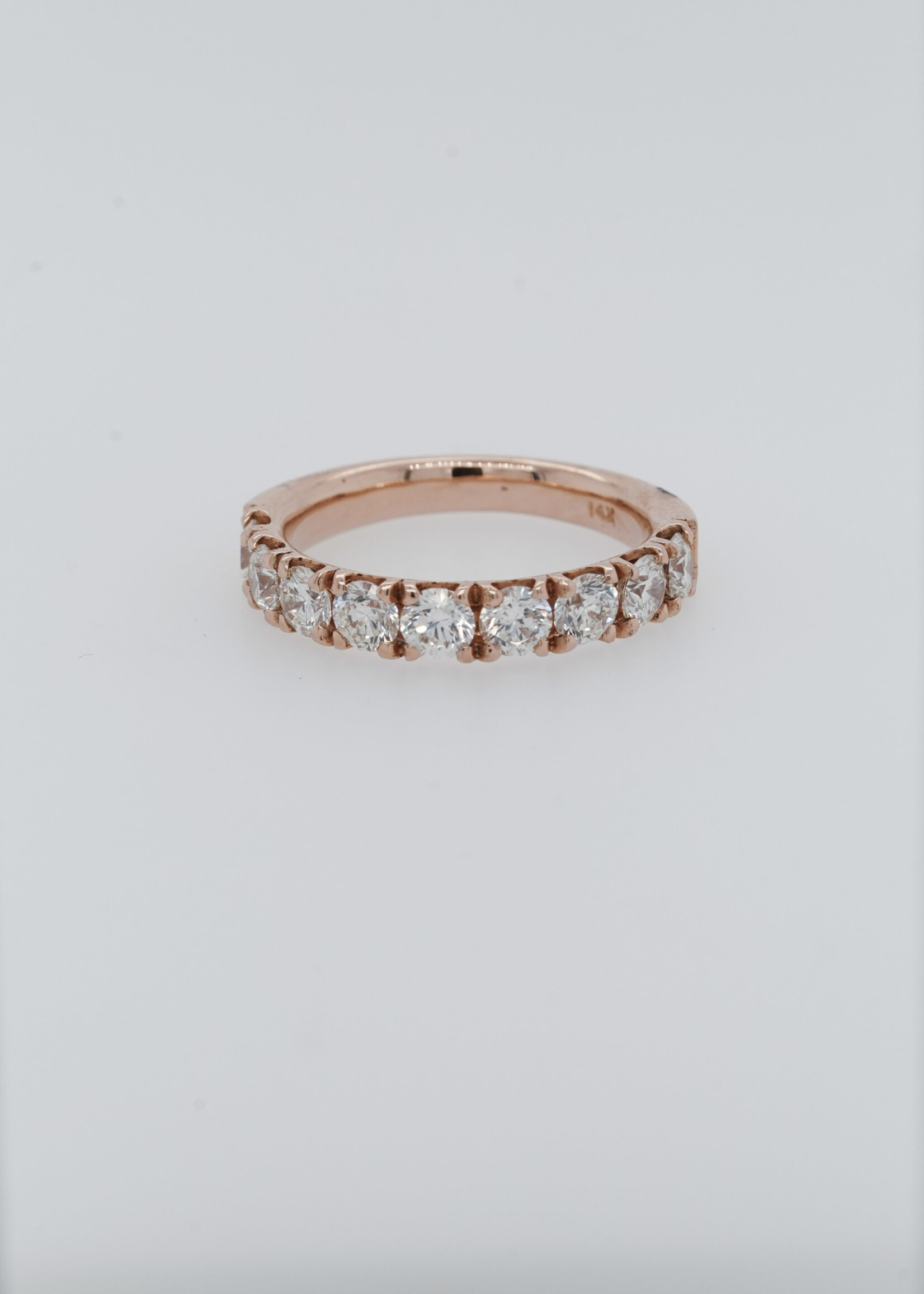 14KR 3.9g 1.50ctw Diamond U-Prong Stackable Band (size 6.5)