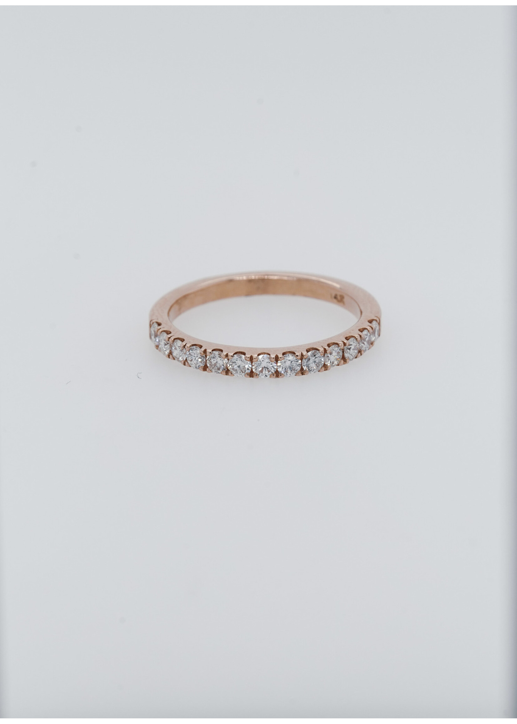 14KR 2.20g .50ctw Diamond U-Prong Stackable Band (size 6.5)