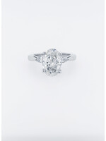 14KW 3.65g 2.64ctw (2.34ctr) I/SI2 Oval Diamond Engagement Ring (size 4)
