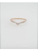 14KR 1.77g .20ctw Diamond Stackable V-Band (size 7.75)