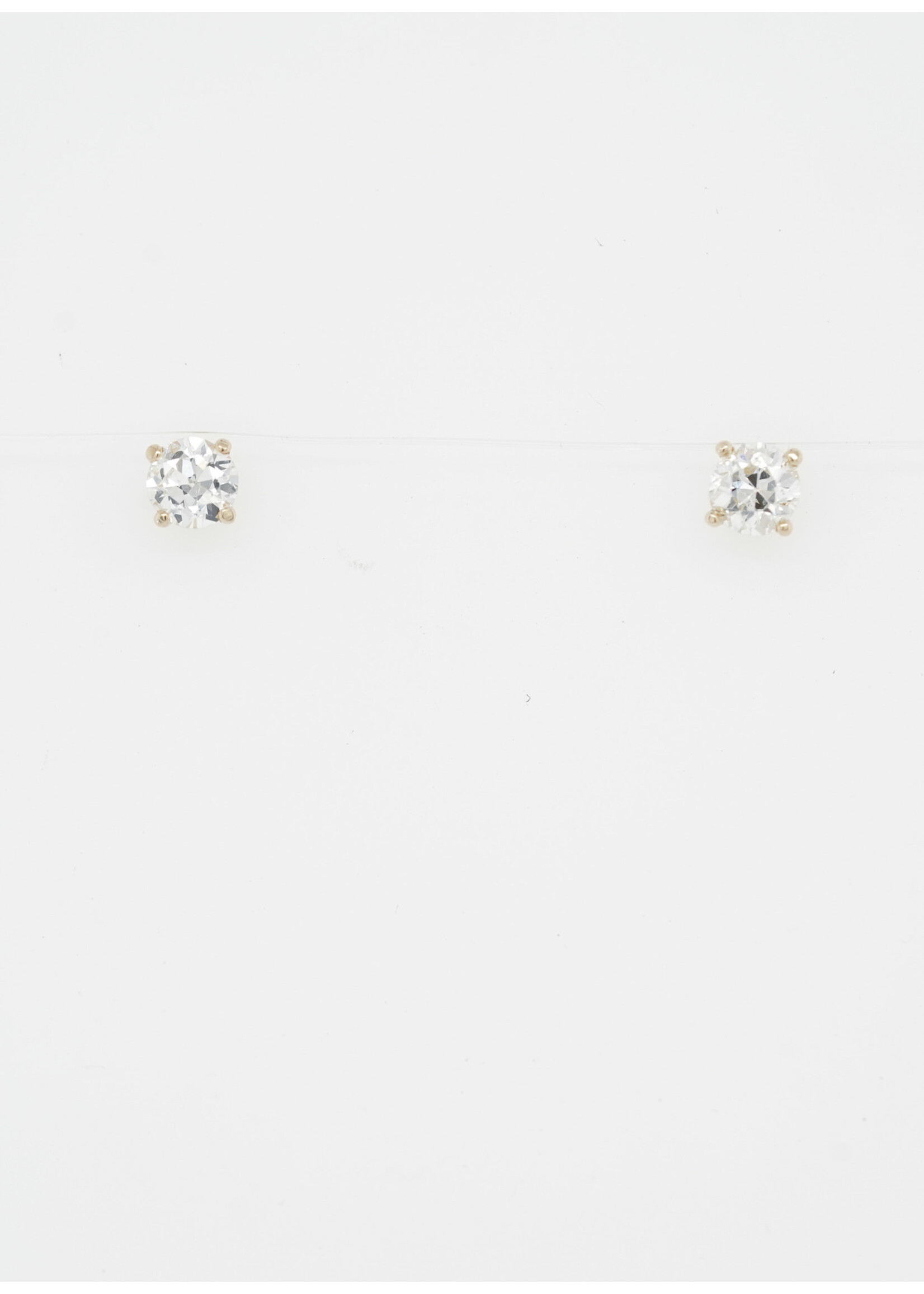 14KY .54ctw I-J/VS2-SI1 Old European Cut Diamond Stud Earrings