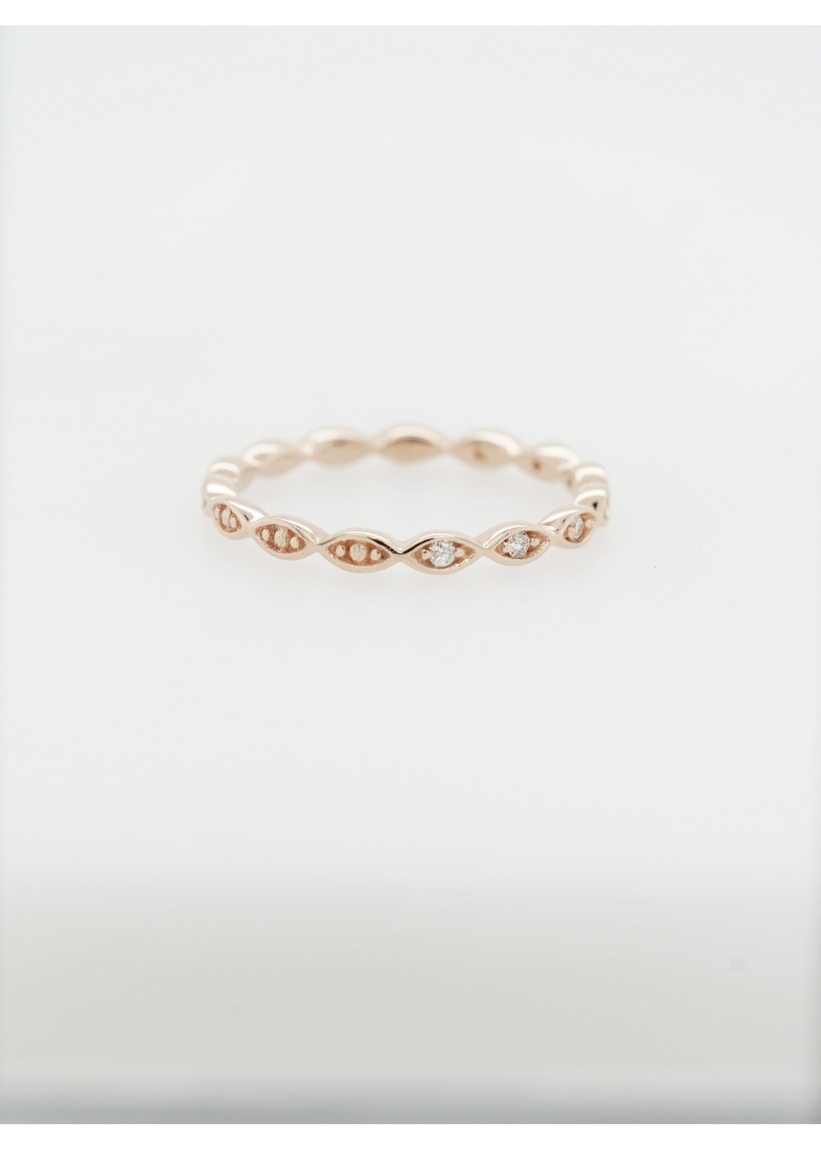 14KR 1.7g .09ctw Diamond Stackable Band (size 7)