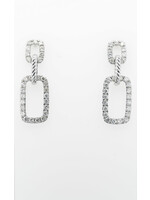 14KW .94ctw Diamond Dangle Earrings