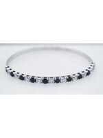 14KW 13.94g 6.29ctw Sapphire & Diamond Flex Bangle Bracelet
