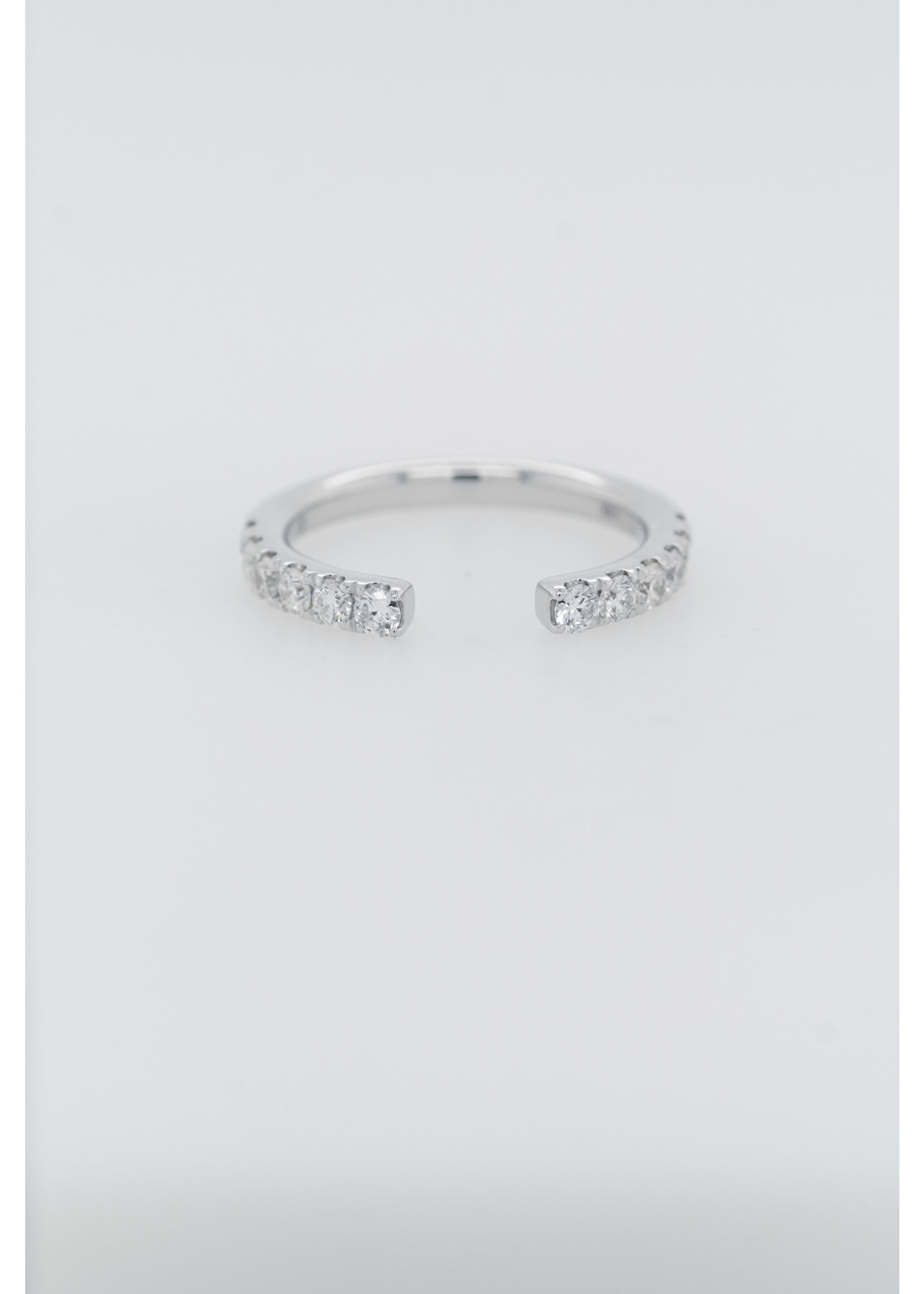 14KW 2.37g .50ctw Open Diamond Stackable Band (size 6)