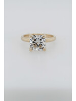 14KY 4.60g 3.41ct I/SI1 IGI Cushion Diamond Solitaire Engagement Ring (size 7)