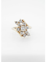 14KY 5.0g 1.50ctw Diamond Cluster Ring (size 6.25)