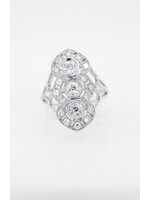14KW 5.8g 1.60ctw Diamond Vintage Inspired Ring (size 6.5)
