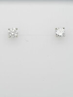 14KW 1.26g 1.33ctw I/SI1 Round Brilliant Diamond Stud Earrings