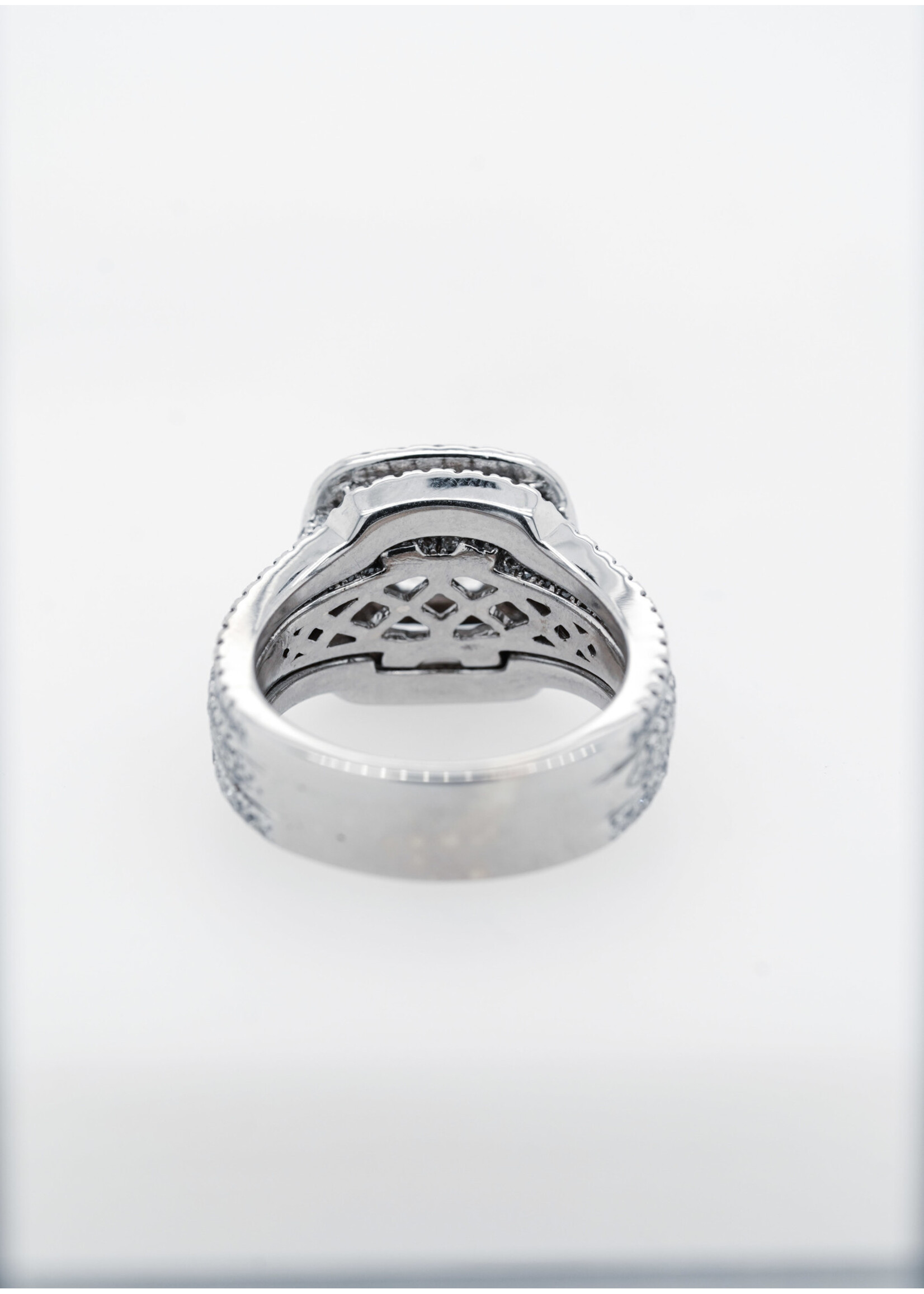 14KW 9.06g 2.40ctw (.72ctr) I/I1 Princess Cut Neil Lane Double Halo Engagement Ring (size 5.25)