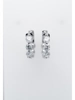 14KW 4.70g 2.00ctw Diamond Huggie Hoop Earrings