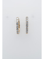 14KY 3.8g .55ctw Diamond Hoop Earrings