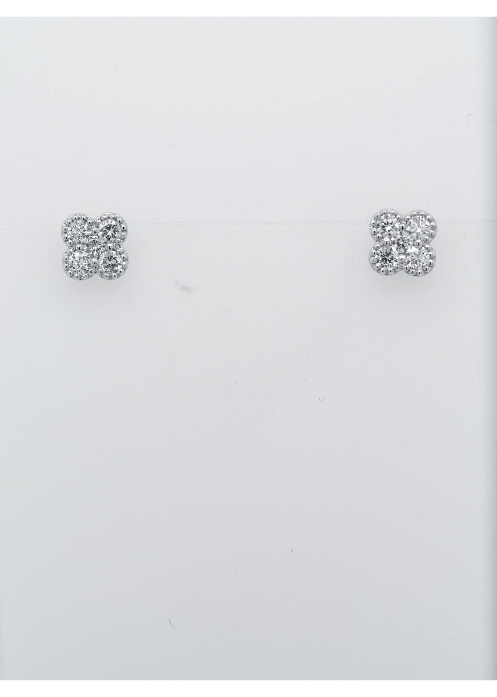 18KW 1.4g .30ctw Diamond Stud Earrings
