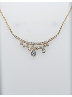 14KY 2.9g .49ctw Diamond Fancy Necklace 16-18"