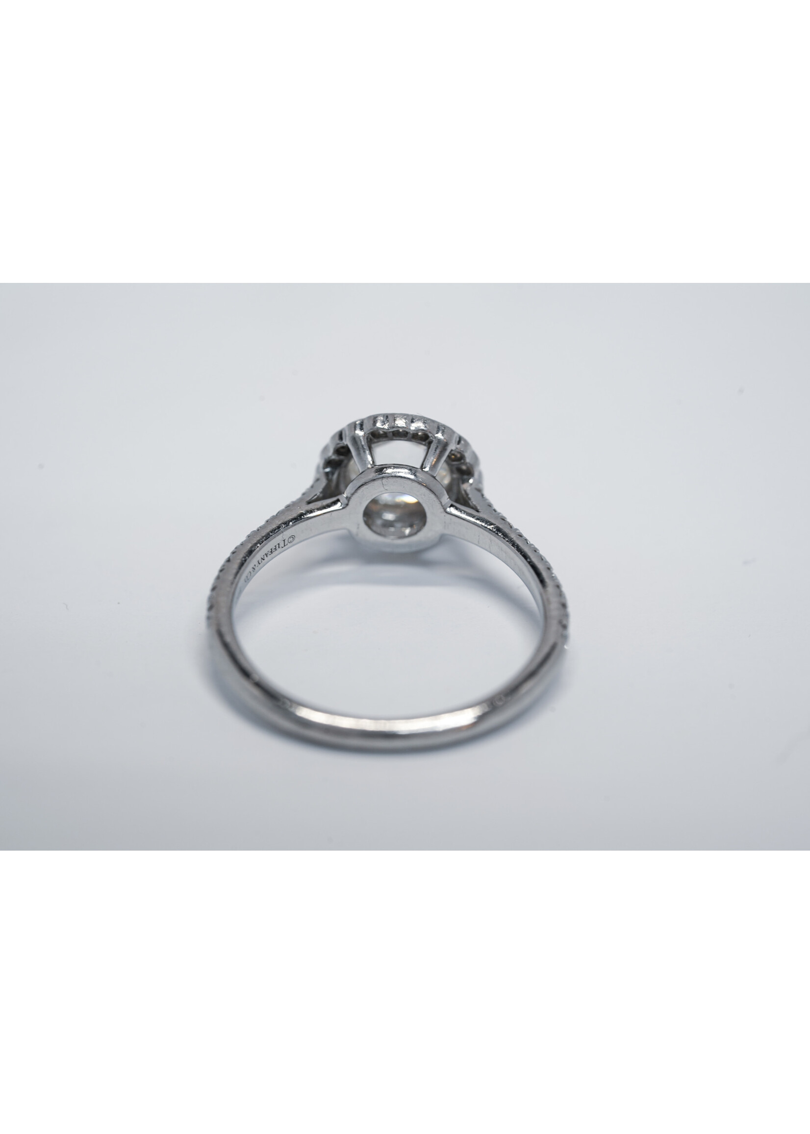 T&CO Platinum 3.81g .63ctw (.33ctr) I/VVS2 Rose Cut Diamond Halo Ring (size 6)