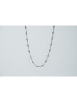 14KW 5.6g .38ctw Diamond By The Yard Necklace 18"