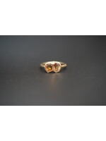 14KY 3.2g 1.00ctw Geometric Orange Sapphire Ring (size 6)