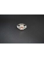 14KW 8.0g 1.38ctw (.75ctr) Morganite & Diamond Halo Neil Lane Set (size 8)