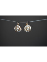 14KY 7.15g 2.00ctw Rose Cut Diamond Vintage Earrings