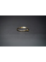 14KY .07g .04ctw Diamond Bezel Ring (size 6)